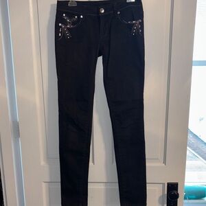 Y2K Midrise skinny bling black Grace in LA Jeans
